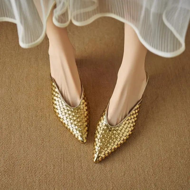 Fashion Woman Mules Slippers Medium Heel Slides New Fashion Sandals Wholesale 2025 Trend H Sandal On Sale Easy Wears 39 Shoes for Women