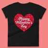 Happy Valentine's Day Hearts Womens T-Shirt Mens Tops Tees Unisex