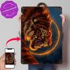 Angry Tiger D Texture Metal Poster Customized Wall Art Tin Sign Gift for Mancave Interior Decoration Living Room Accessories