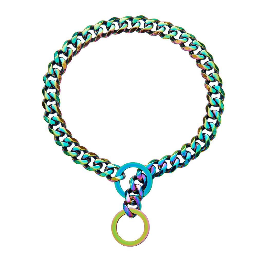 Luxusní obojek pro psa Zlatý náhrdelník pro mazlíčka Psí řetízkový choker Pro Pitbulla Buldoka Pudelem Francouzského buldočka Kovový obojek Šperky pro mazlíčky Produkty