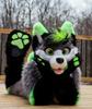 Zielony Szary Biały Długie Futro Pies Husky Lis Fioletowy Niebieski Kostium Maskotki Fursuit Garnitur Halloweenowy Cosplay Boże Narodzenie