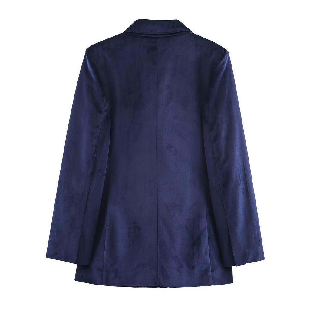 Velvet Suit Jacket & Bell Bottom Pants - Autumn European/American Style