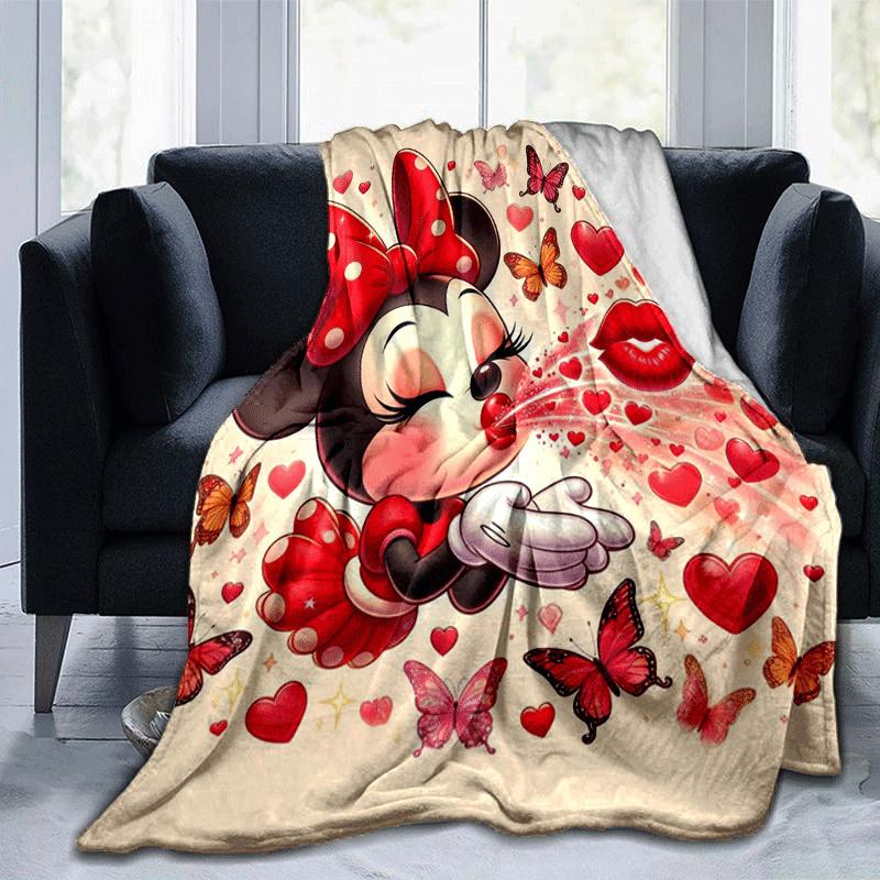 

1pc Minnie Printing Blanket - Soft, All-Season Throw for Living Room, Bedroom,Travel 80cmx120cm(31inx47in)