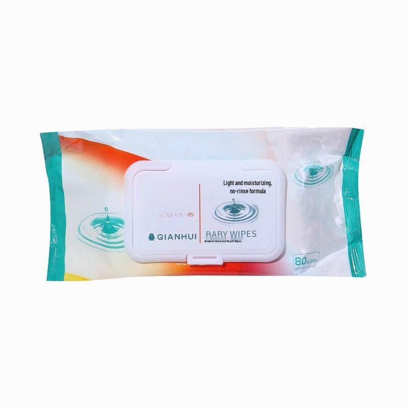 Baby Hand & Mouth Cleaning Wipes, Gentle Formula, Additive-Free, Thickened, Large Pack 80-Pack Hand and Mouth Wipes