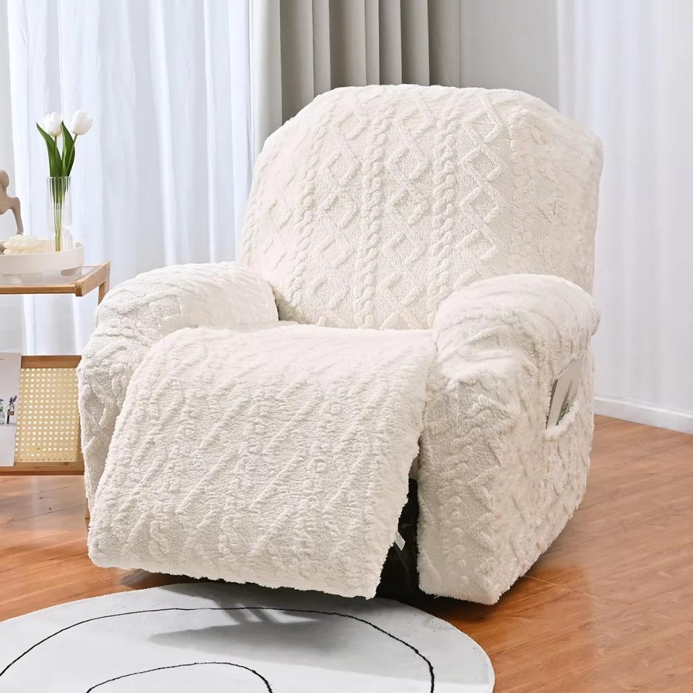 Double Side Jacquard Braid Winter Velvet Single Sofa Cover Armchair Sofa Cover Office