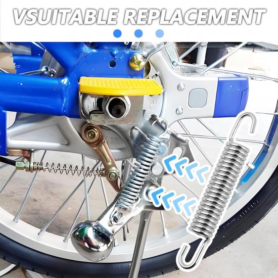 6PCS Motorcycle Kickstand Springs,Antirust Stand Side Kickstand Spring Replacement for Enhanced Stabilizing Support,3 Size Motorcycle Parts of Bike