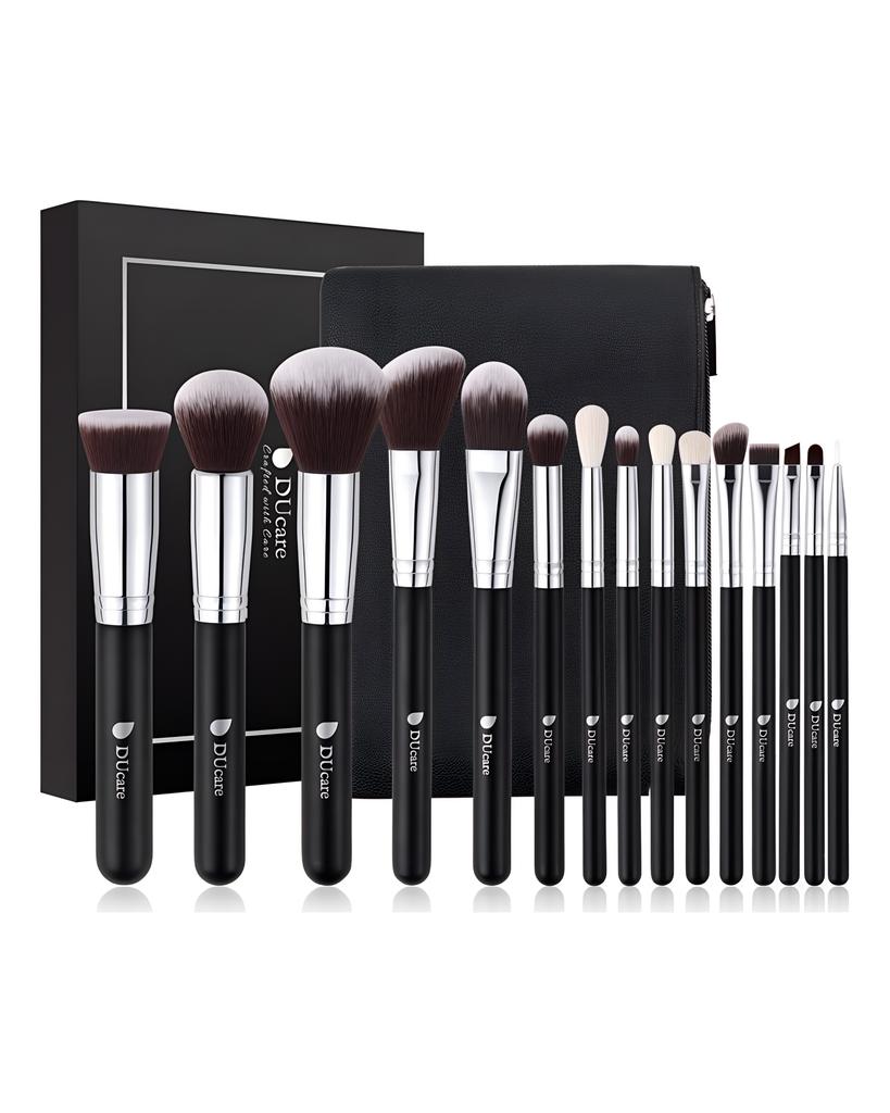 DUcare 15pcs Make Up Brush Set Eyeshadow Foundation Powder Blush Eyebrow Brush Make Up Brush For Women Beauty Cosmetic Tool Kits