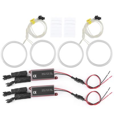 4pcs Voiture Blanc Yeux d'Ange Phare LED Anneaux Halo 106mm4.2in Montage Adapté pour E46