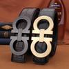 Belt Men'S Business Alligator Pattern Smooth Buckle Belt Luxury