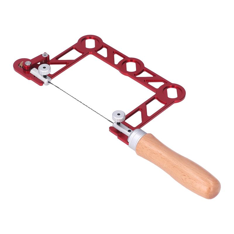 Woodworking Scroll Saw Mini HandHeld Curve Saw with Aluminum Alloy Body and Ergonomic Wooden Handle for Precise Cutting
