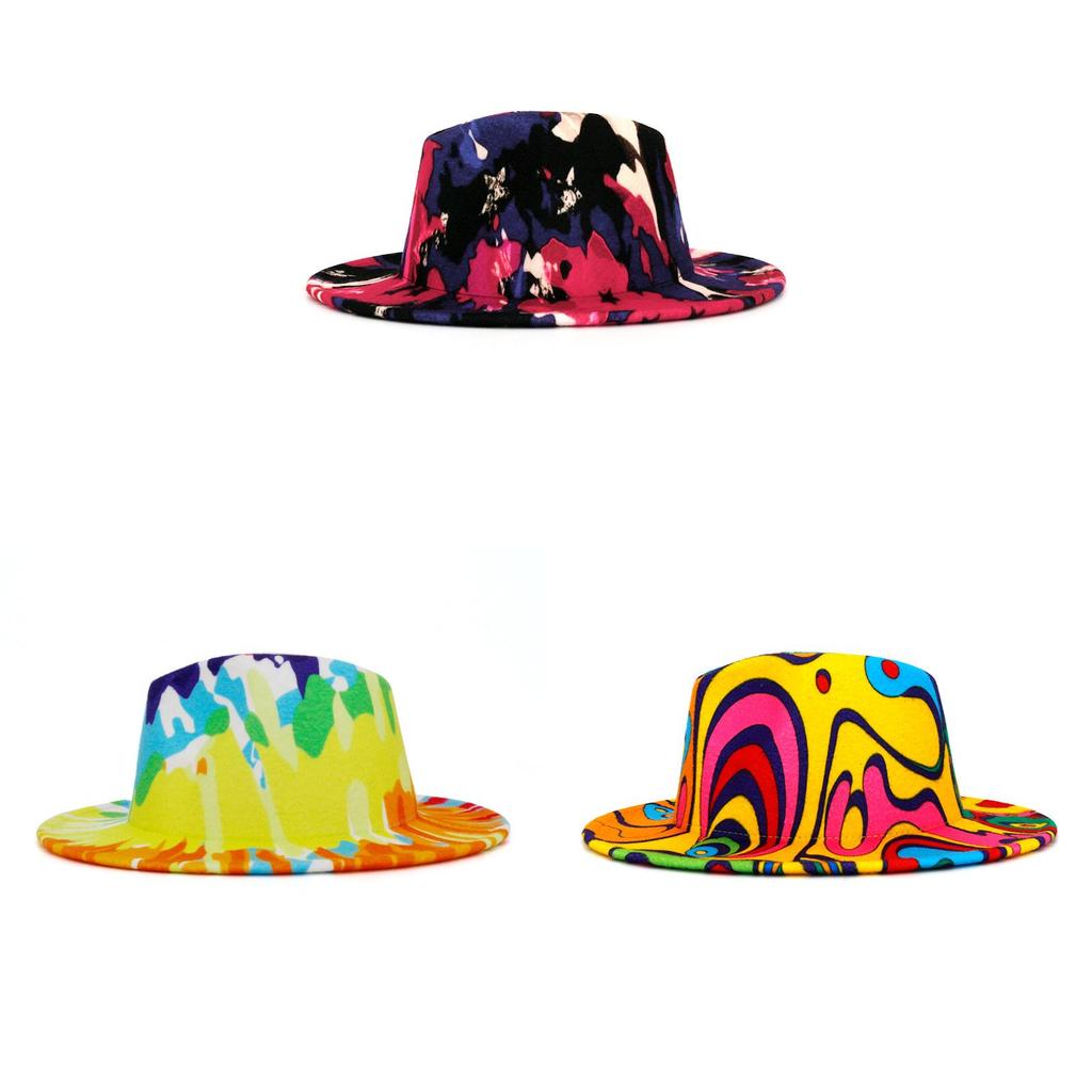 Dye Hat Tie Hip Hop Jazz Print Cap Sunshade Warmth Outdoor Gifts Breathable