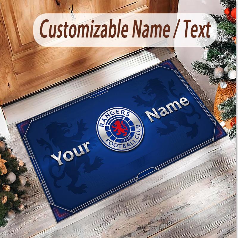Personalized Crystal Velvet Carpet Rangers FC Pattern Non Slip Floor Rug