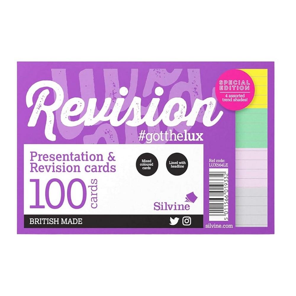 Silvine Luxpad Revisions- und Präsentationskarten (Packung mit 100)
