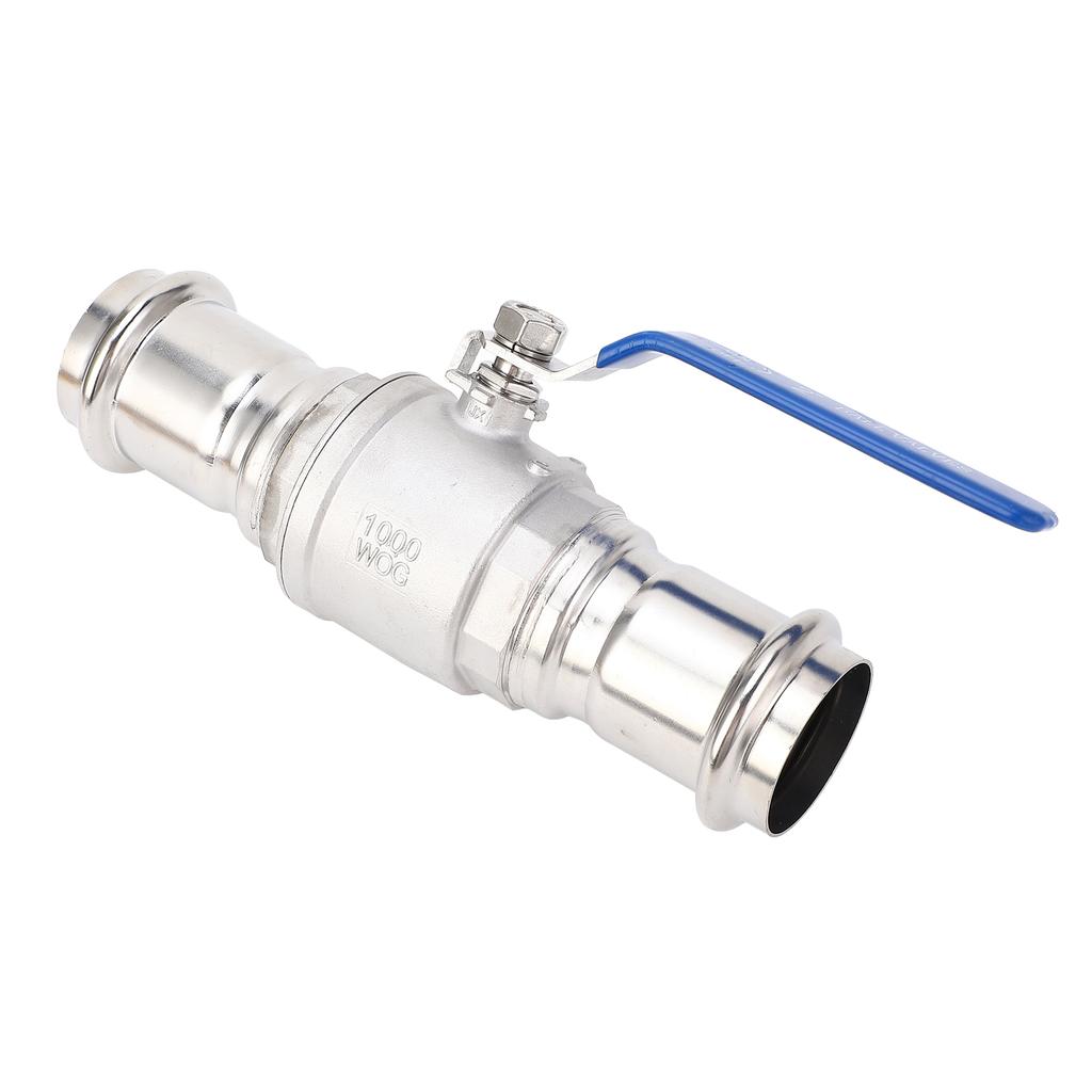 Press Ball Valve 2 Inch DN50 1000PSI WOG 304 Stainless Steel Pipe Ball Valve for Water Oil Steam