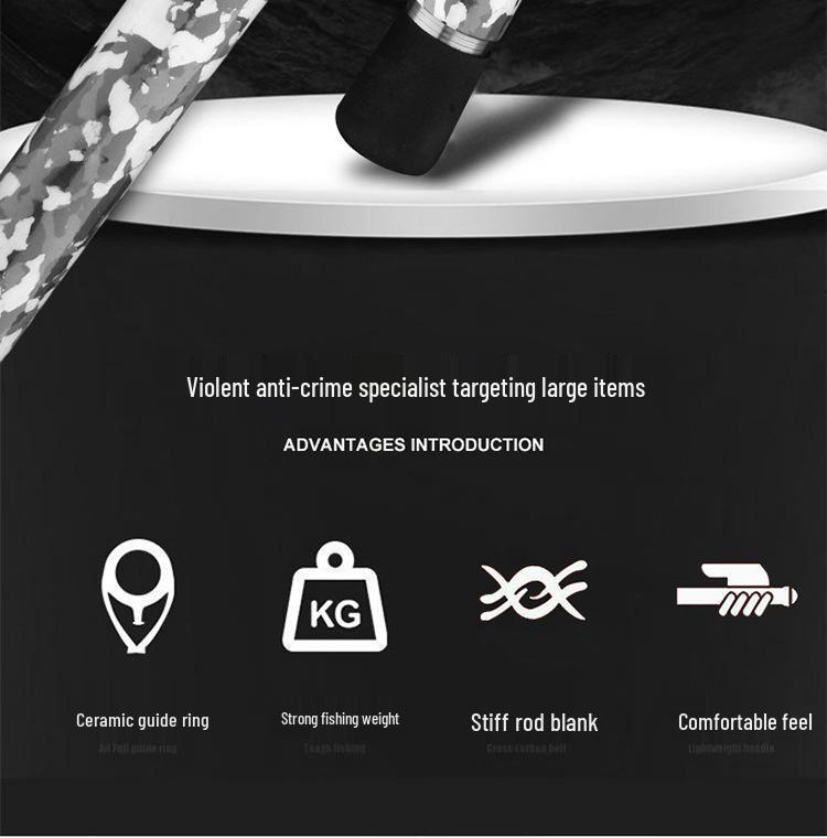 Carbon Ultra-Strong XXH Black Bass Lure and Boat Rod