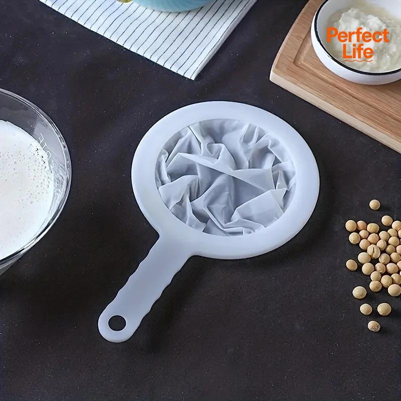 1Pcs Fine Mesh Strainer Spoon for Coffee, Milk, Soy, and Yogurt 100/200/300/400 Mesh Nylon Filter For Kitchen Dining Gadgets