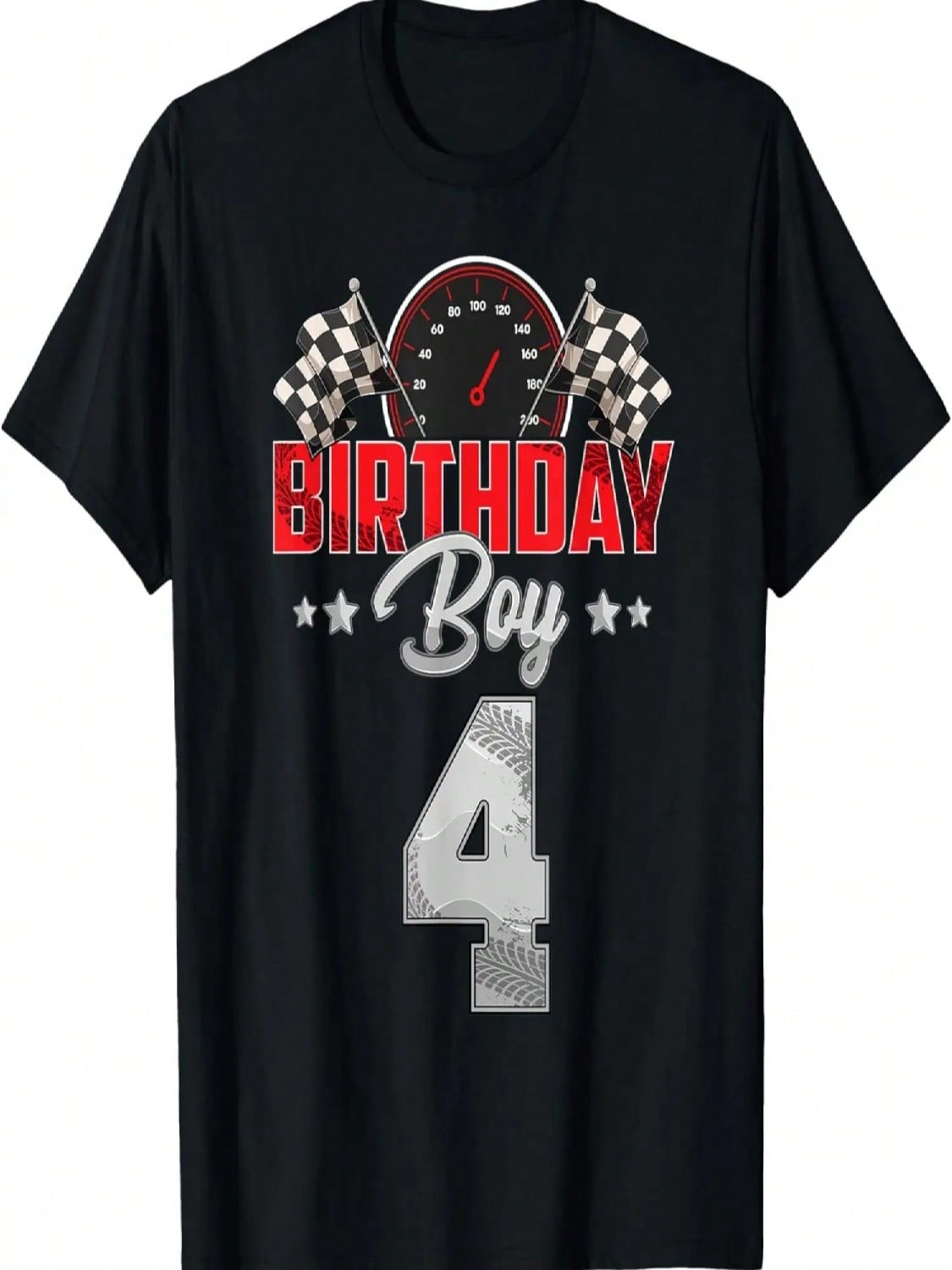 Race Car 4th Birthday Boy Party Racing 4 Year Old Pit Crew T-Shirt S разноцветный