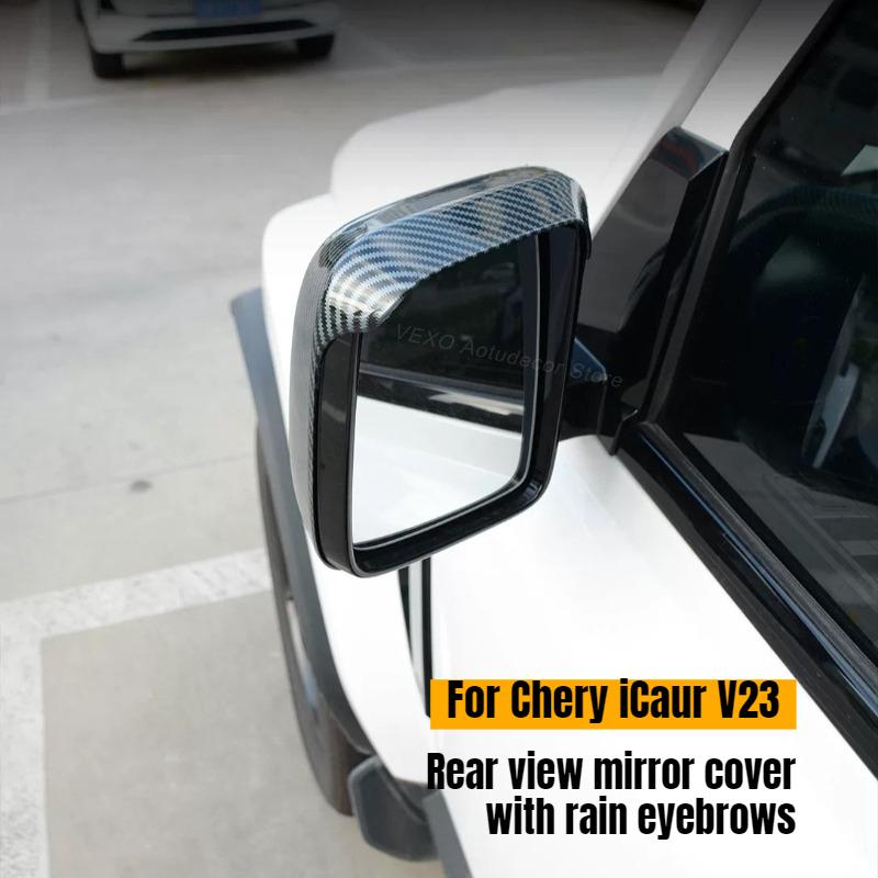 For Chery iCAR iCaur V23 2025-2026 Car Rearview Mirror Cover Side Rear Mirror Guard Trim Shell Exterior Modification Rain Shield