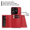 PU Leather Wallet Phone Case for Xiaomi Redmi Note 14 5G Multiple Card Slots Dual Metal Button Closure Shockproof Full‑Body Protective Cover