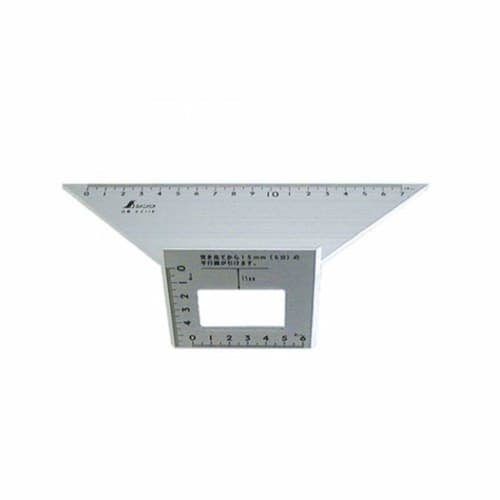 Shinwa Sokutei Trapezoidal Stop Ruler, Aluminum, 62114