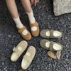 Wool Version~ Ugly Cute Mary Jane Shoes Women's Velcro Mao Mao Shoes 2025 New Winter Velvet and Cotton Shoes Thick Single Shoes