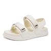 Fashion New Beige Unisex Sandals Solid Color Comfortable Lightweight Hook Loop Platform Sandals Outdoor Beach Sandals for Men