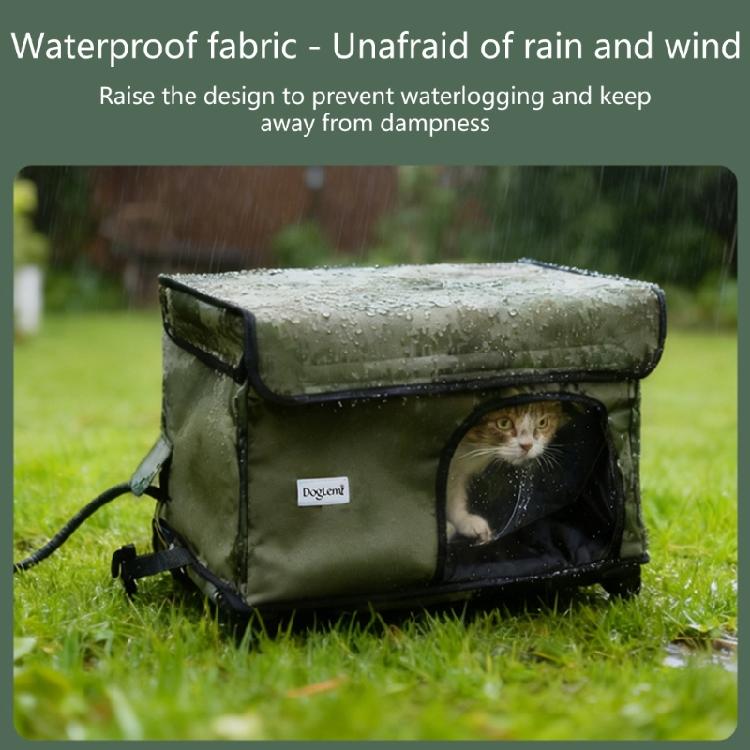 Warm Electric Warming Pet Bed Outdoor Insulated Puss Nest Safety Escape Exit Moisture-Proof For Porch Garden