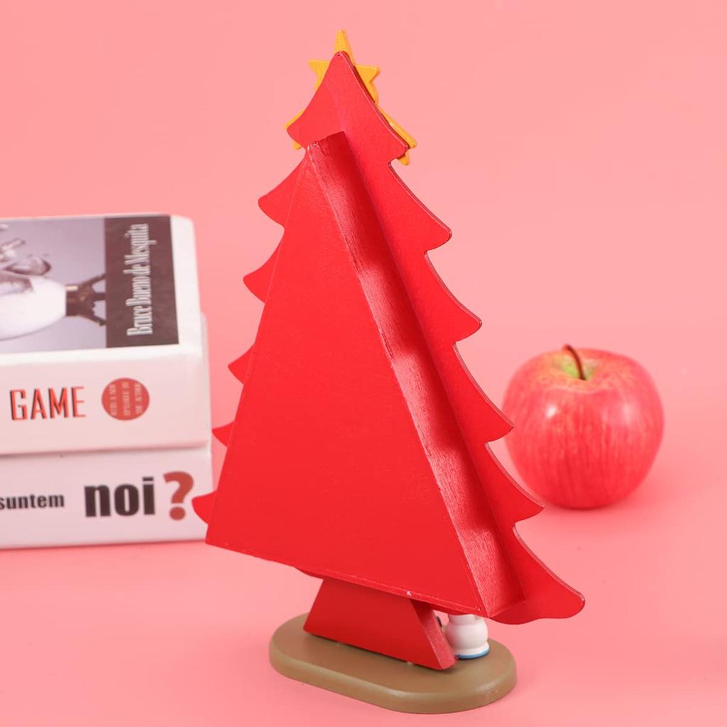 EXCEART Wooden Christmas Tree Snowman Desktop Decoration for Home Decor Ornament, Ornament, Figurine,