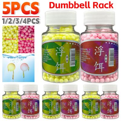 170pcs/bottle Foam Floats Ball Beads EPS Beans Carp Fishing Lure Boilies Sweet Smell Floating Bottom Hair Rig Popup Fishing Bait