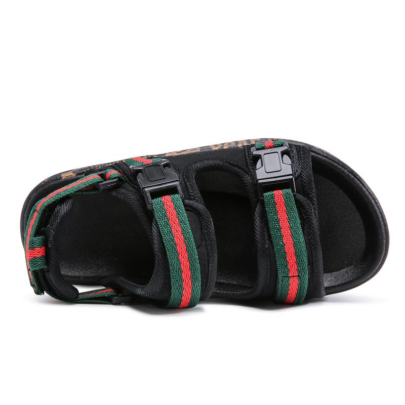 Children's Summer Fashion Lightweight Breathable Velcro Outdoor Casual Sandals Beach Shoes Slippers 26-37