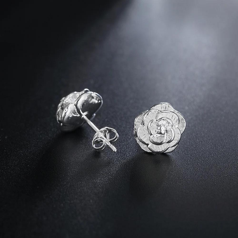 925 Sterling Silver Earring Stud For Women Fashion Classic Party Wedding Jewelry