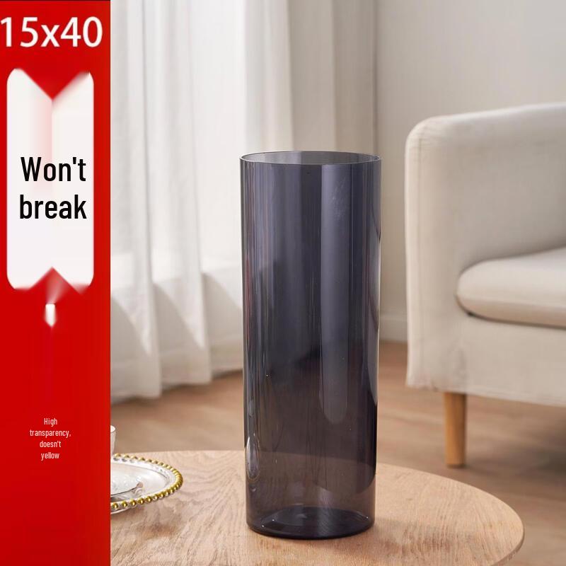 ZISIZ Transparent Anti-Drop Acrylic Vase