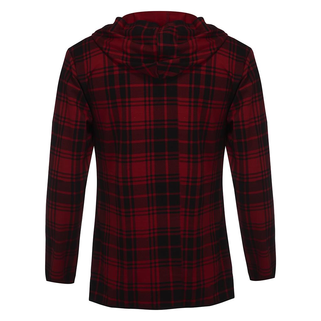 Men Splicing Hooded Solid Trench Coat Jacket Cardigan Long Sleeve Outwear Blouse