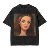 Disgusted FACE Meme Washed T Shirt Streetwear Hip Hop Vintage TShirts Tees Unisex Women Short Sleeve Harajuku