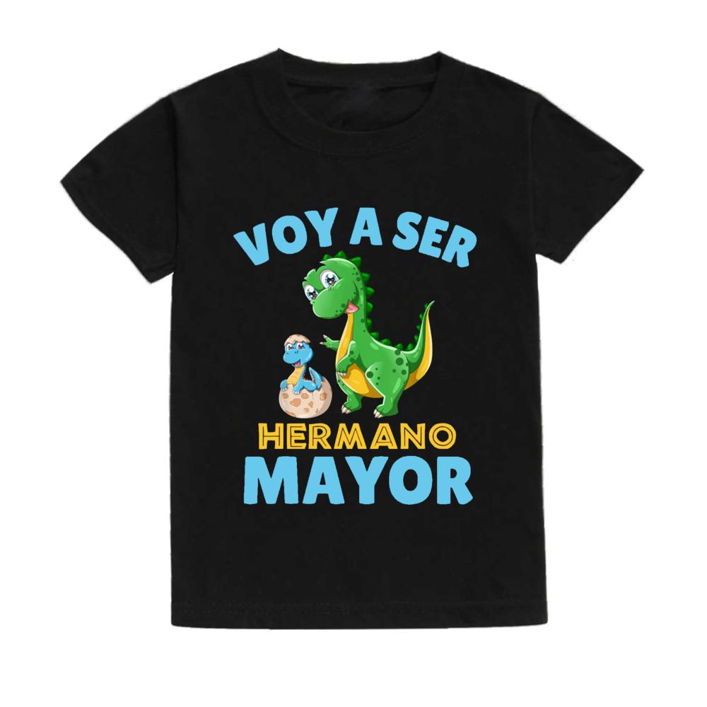Я стану братом Испанская печать Детская рубашка Футболка Мальчики Короткий рукав Футболка Детская Летняя одежда Топы 110