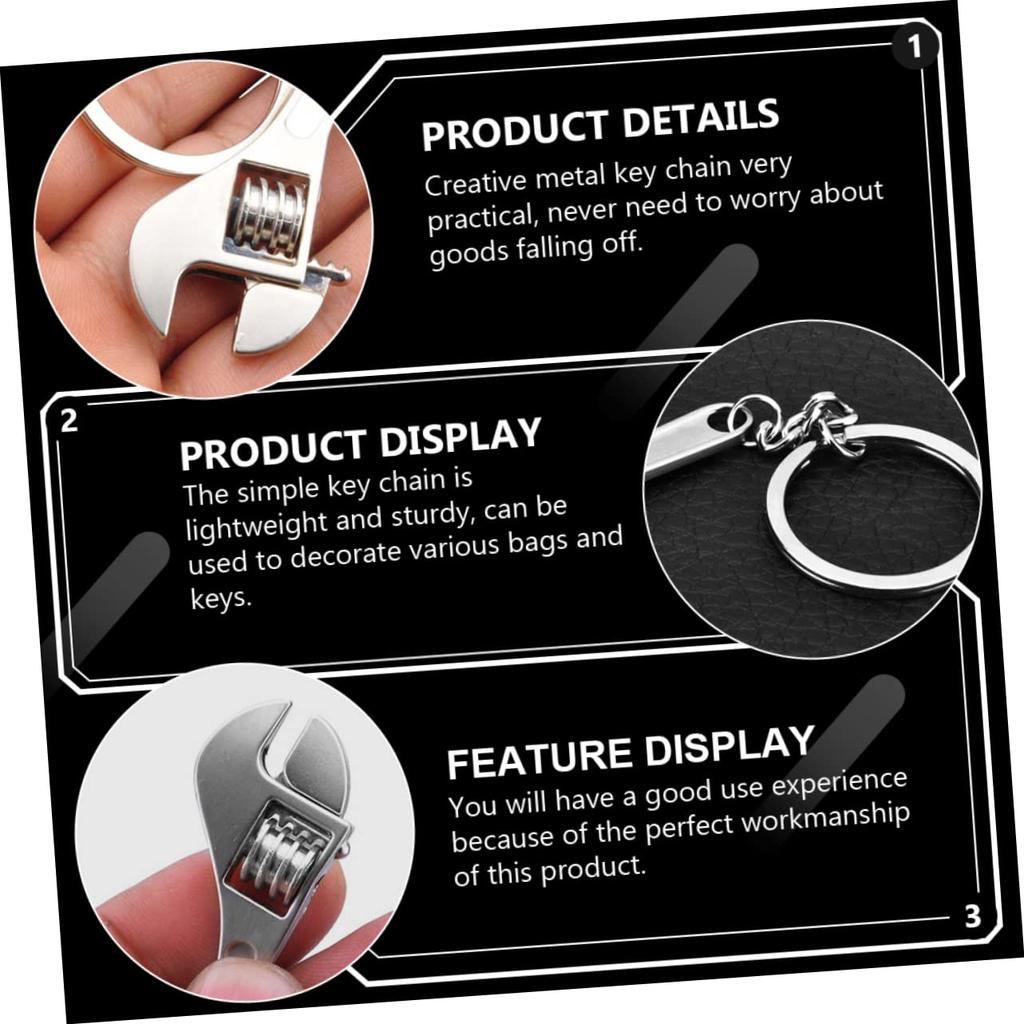 Mini Portable Screwdriver Set of 3 with Keychain - Adjustable Metal Pocket Tool Kit, Suitable for Car, Motorcycle Maintenance