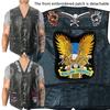 Trendige Herren- und Denim-Pferd-Oversized-Stickweste Ärmellos Personalisierte Lässige Camisole Zopfmuster des Fadens 01-1