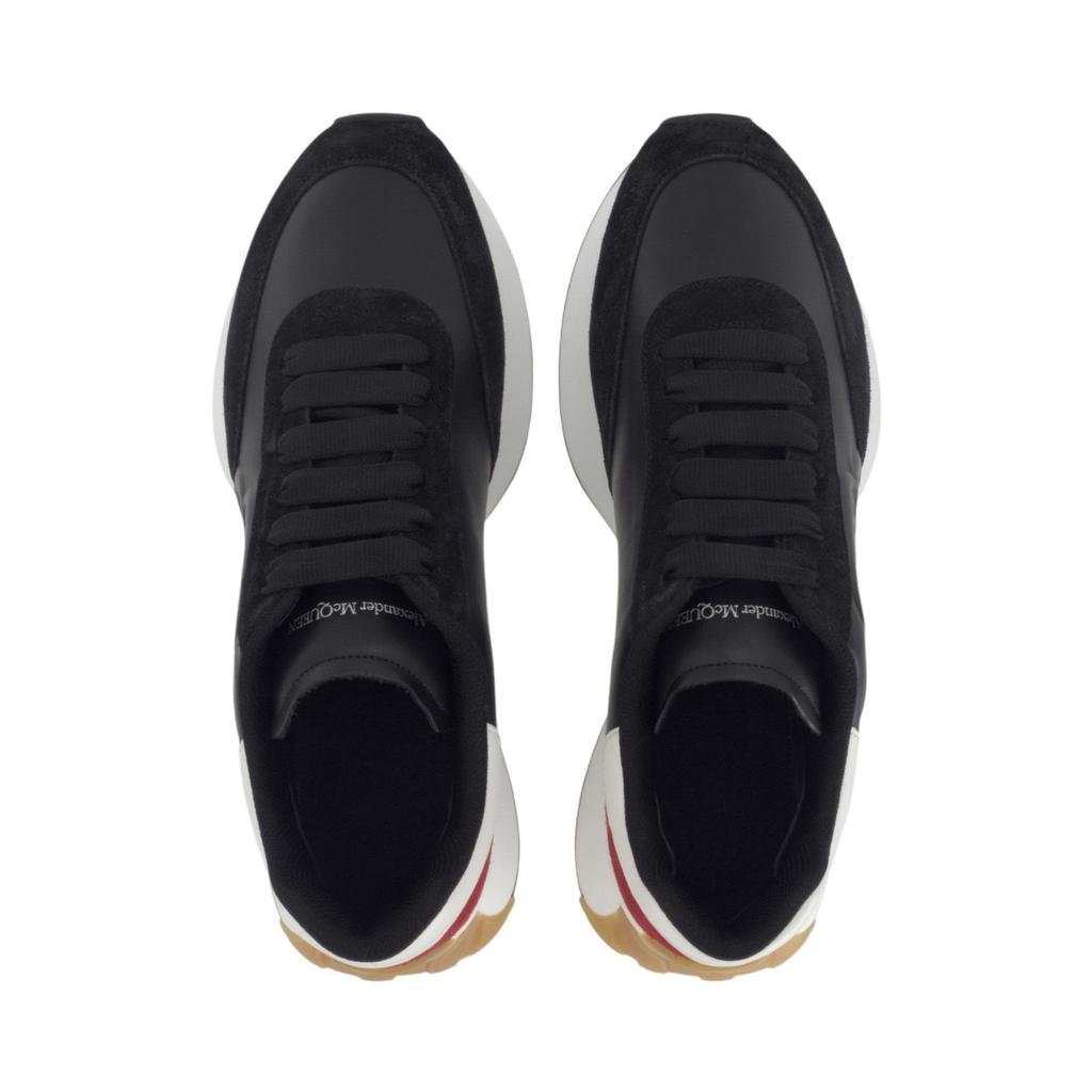 Alexander Mcqueen Sprint Runner Black White Red 688548WIDN41697