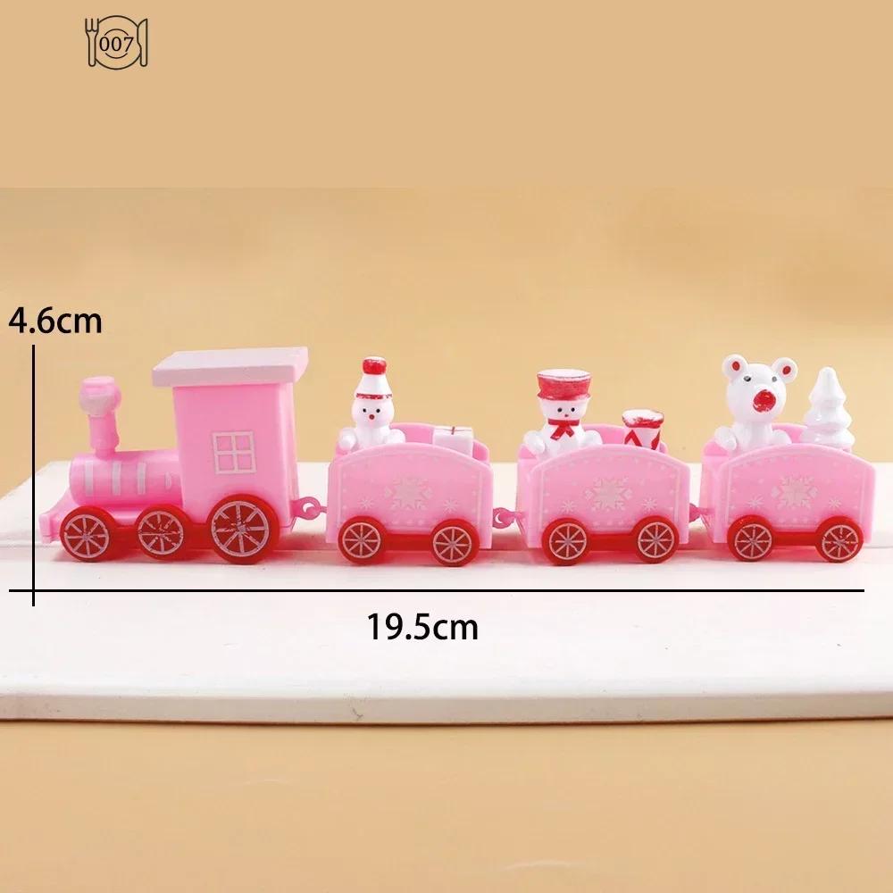 

Plastic Christmas Train 2025 Christmas Decorations for Home Xmas Navidad Noel Gifts Christmas Ornament New Year 2025 рожевий