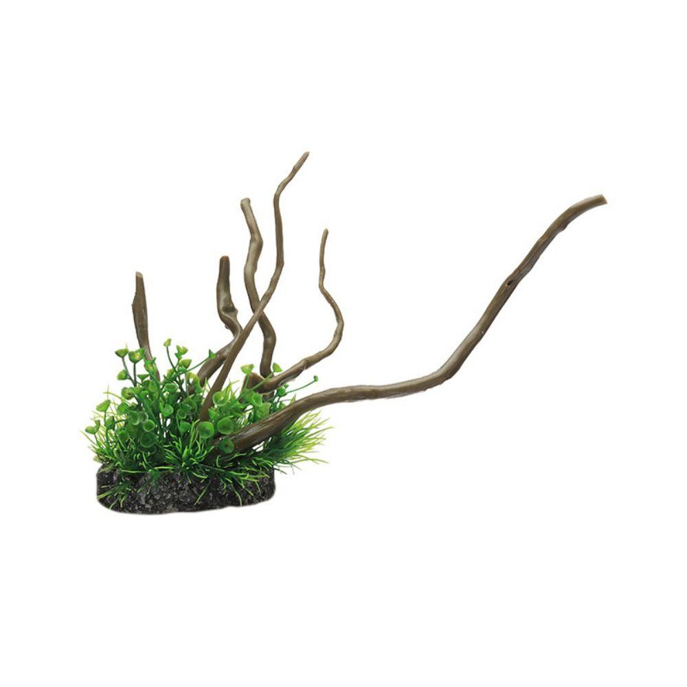 

Simulation Driftwood Tree Root Plastic Simulated Sunken Wood Underwater Grass Fish Tank Style J