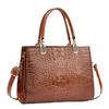 Classic Retro Women Shoulder Bag Large Capacity Crocodile Pattern Crossbody Bag Luxury Brand Designer Handbag Commuting Tote Bag