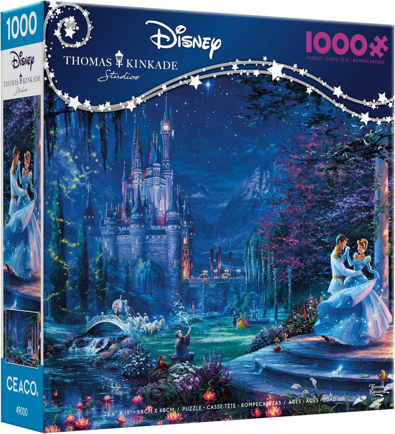 Ceaco Thomas Kinkade Disney Cinderella Dancing in the Starlight 1000 Piece Jigsaw Puzzle - - - - -