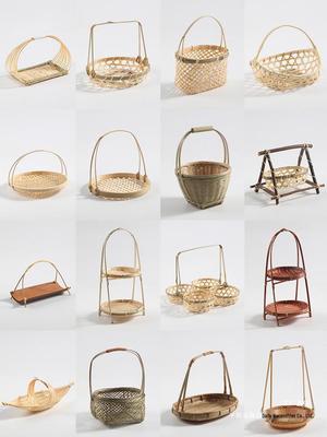Handmade Bamboo Woven Basket: Tea, Pastry, and Fruit Tray for Weddings and Home Use