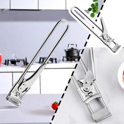 New Wine Opener Easy Use Non-slip Stainless Steel Can Opener Adjustable Bottle Opener for Kitchen Accessories