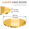 Cake board base gold 30 cm 1,2 cm set 10 pcs cake drum round luxe brand4cake