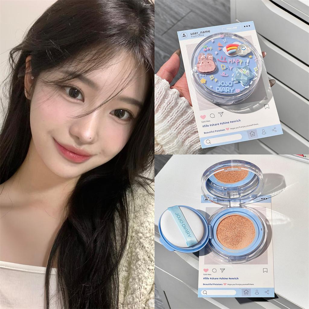 Colorful and Childlike Soft Air Cushion Cream, Light and Docile Concealer, Waterproof and Sweat-proof Without Makeup Foundation BB Cream