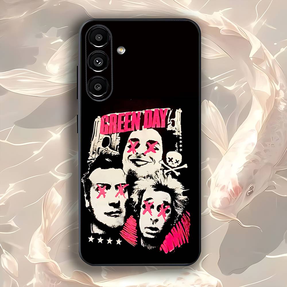 BAND G-Green Day Phone Case Silicone Soft For Samsung Galaxy A73,31,32,72,41,53,52,71,22,5G,Note,J7,8,9