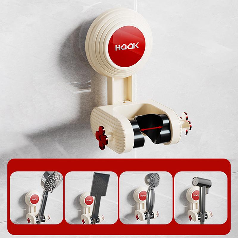 Suction Cup Shower Head Holder Bracket Adjustable Shower Rack Wall Mounted Without Drilling Shower Support Stand