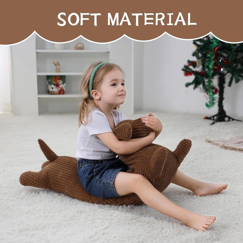 Dachshund Dog Stuffed Animal Plush Long Weiner Dog Body Pillow Cute Funny Large Dachshund Toys Plushies Decor Ideal Kids Gift