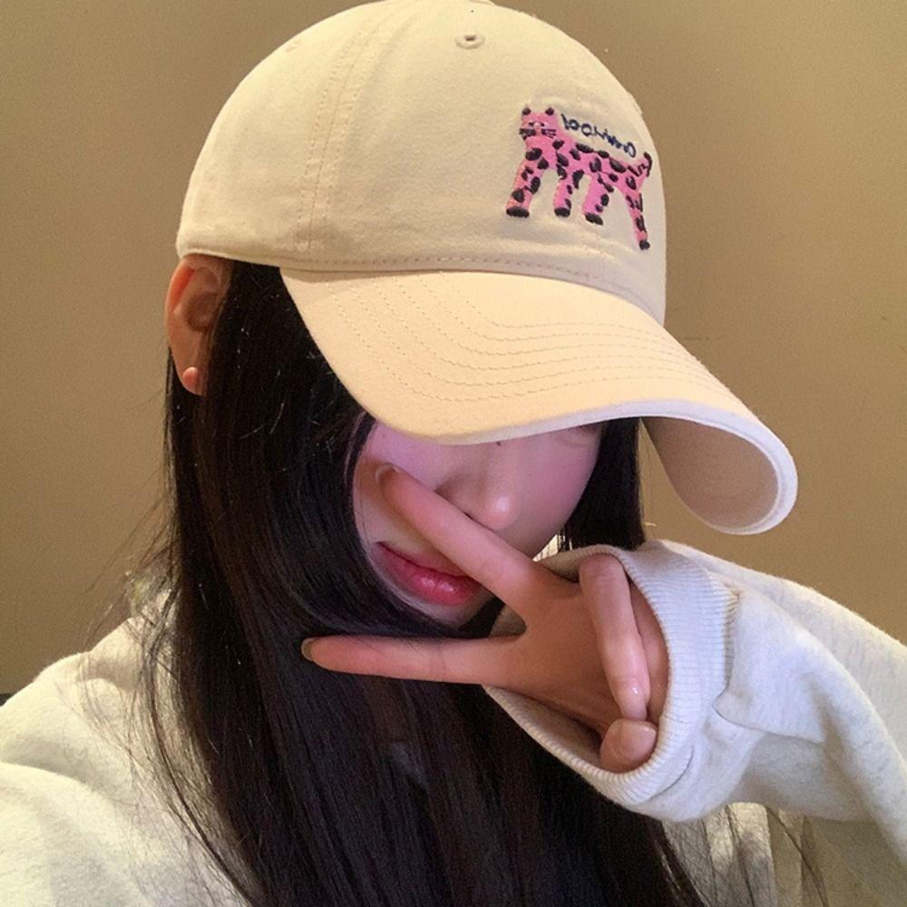 Embroidered Embroidery Baseball Cap Spotted Cat Sun Hat Fashion Letter Baseball Hat  Outdoor